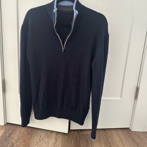 Men's Greyson Navy Blue Half-Zip Sweater